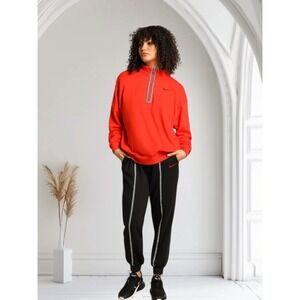 Nike Women's Plus Size 3X Icon Clash Half-Zip Pullover Sweatshirt Orange New